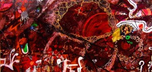 Anthony Smith, Warrior Cycle 2, 24 x 48 inches, mixed media, 2003