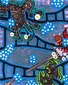 Anthony Smith Jr, A Kracken Massage 2, 8 x 10 inches, encaustic