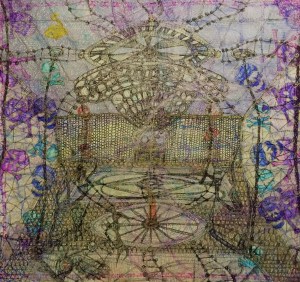 Anthony Smith Jr, Behold The Loathsome Temple of Doom 4, 40 x 43 inches, sharpie pen, 2015