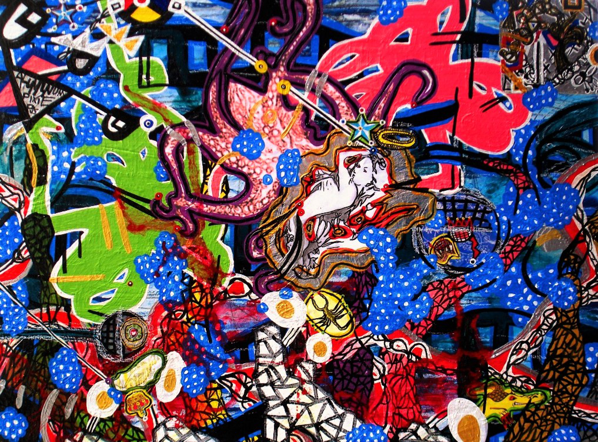 Anthony Smith, Vixen Mermaid of the Sargasso Sea 3, mixed media, 18 x 24, 2013 large