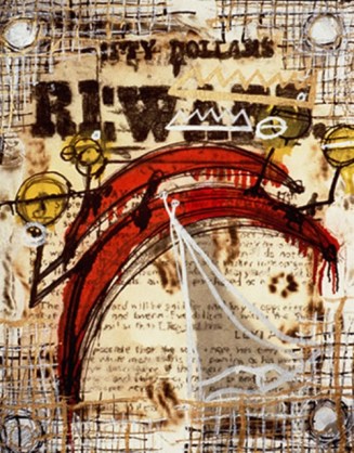 Anthony Smith, Wanted No 3, 24 x 36 inches, mixed media, 2003