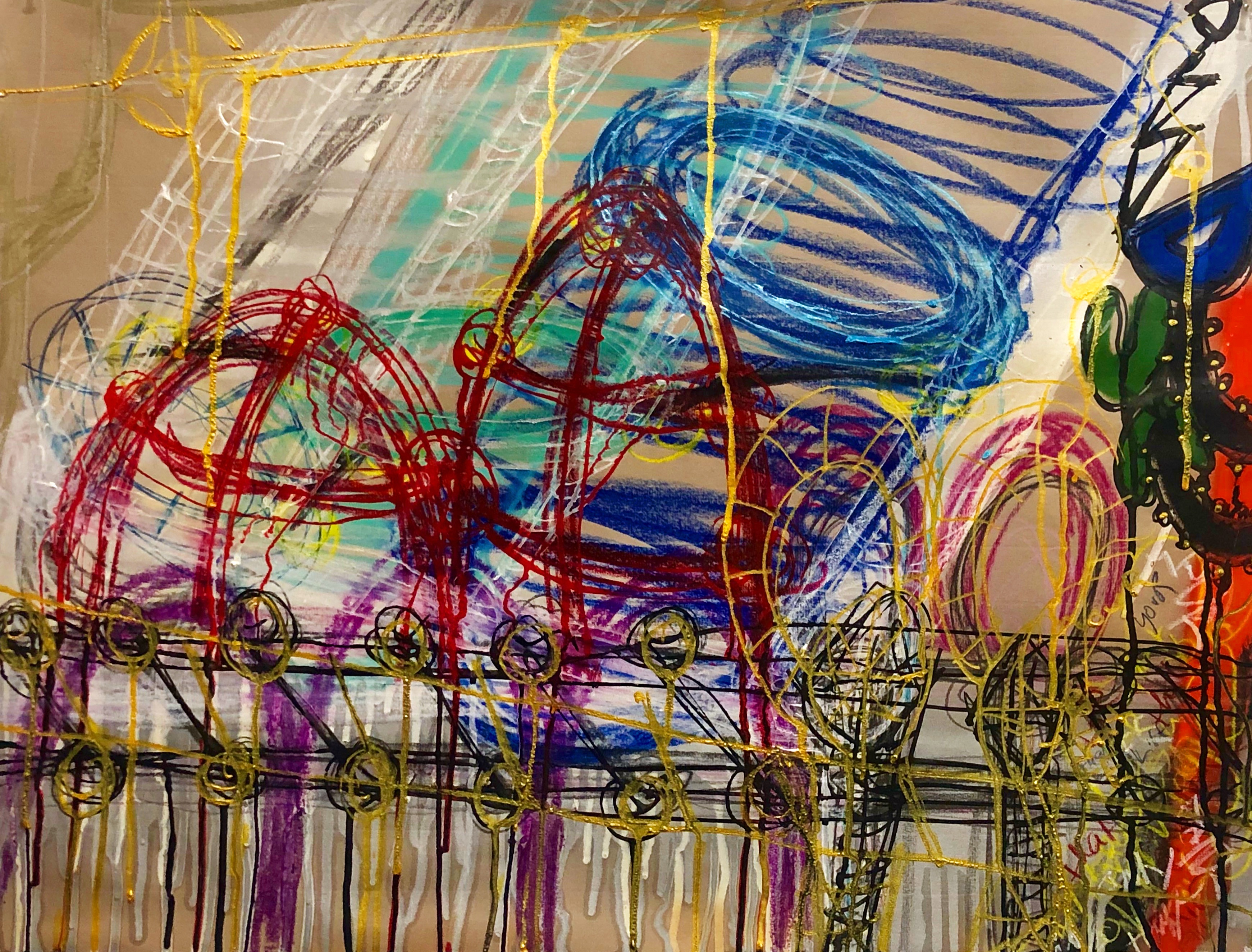 Anthony Smith, Puppet Pal Friends Be Dues Paying Dudes No. 2, 19 x 25 inches, 2019