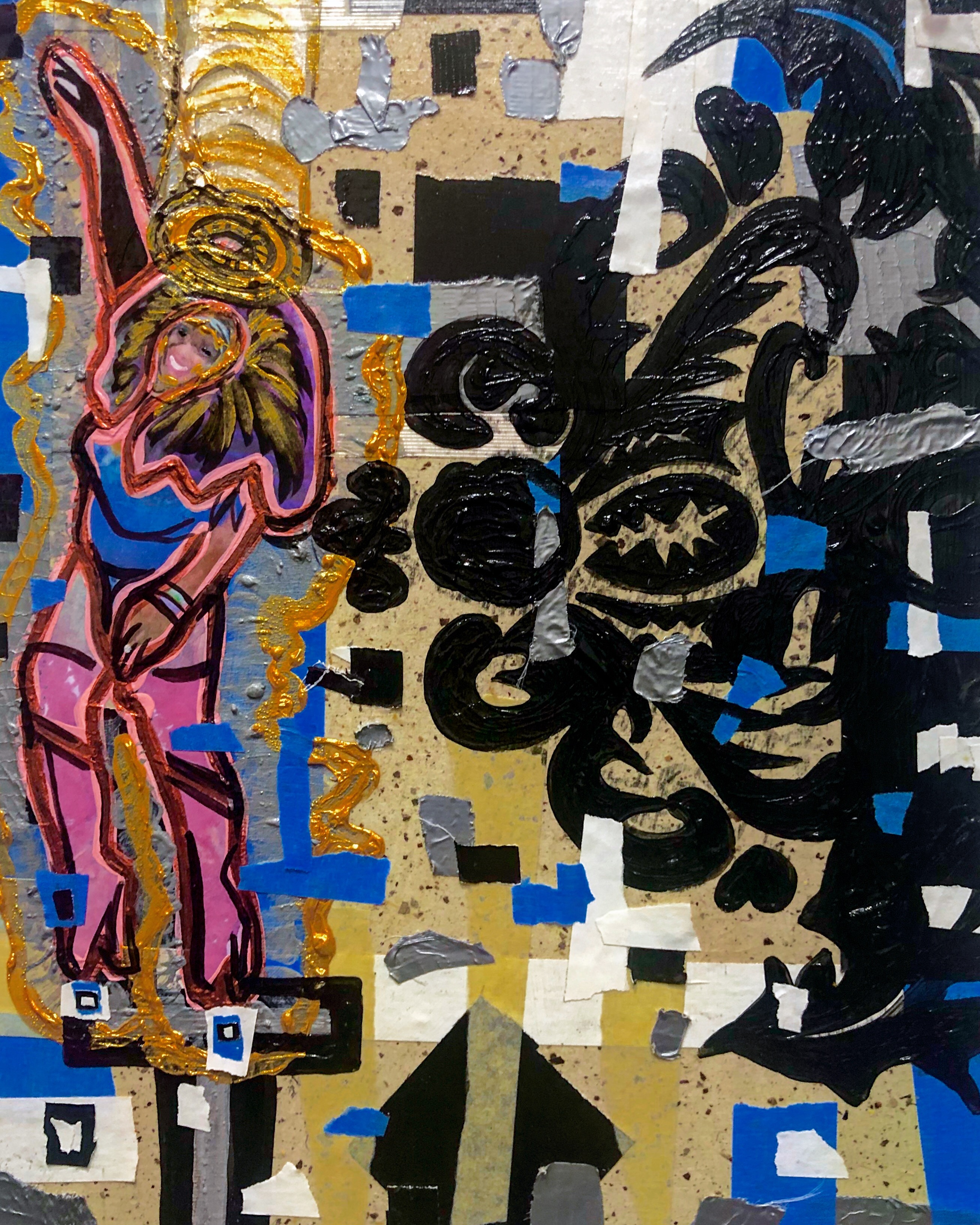 Anthony Smith Jr, Baby Love No 5, 9 x 11 inches, mixed media, 2019