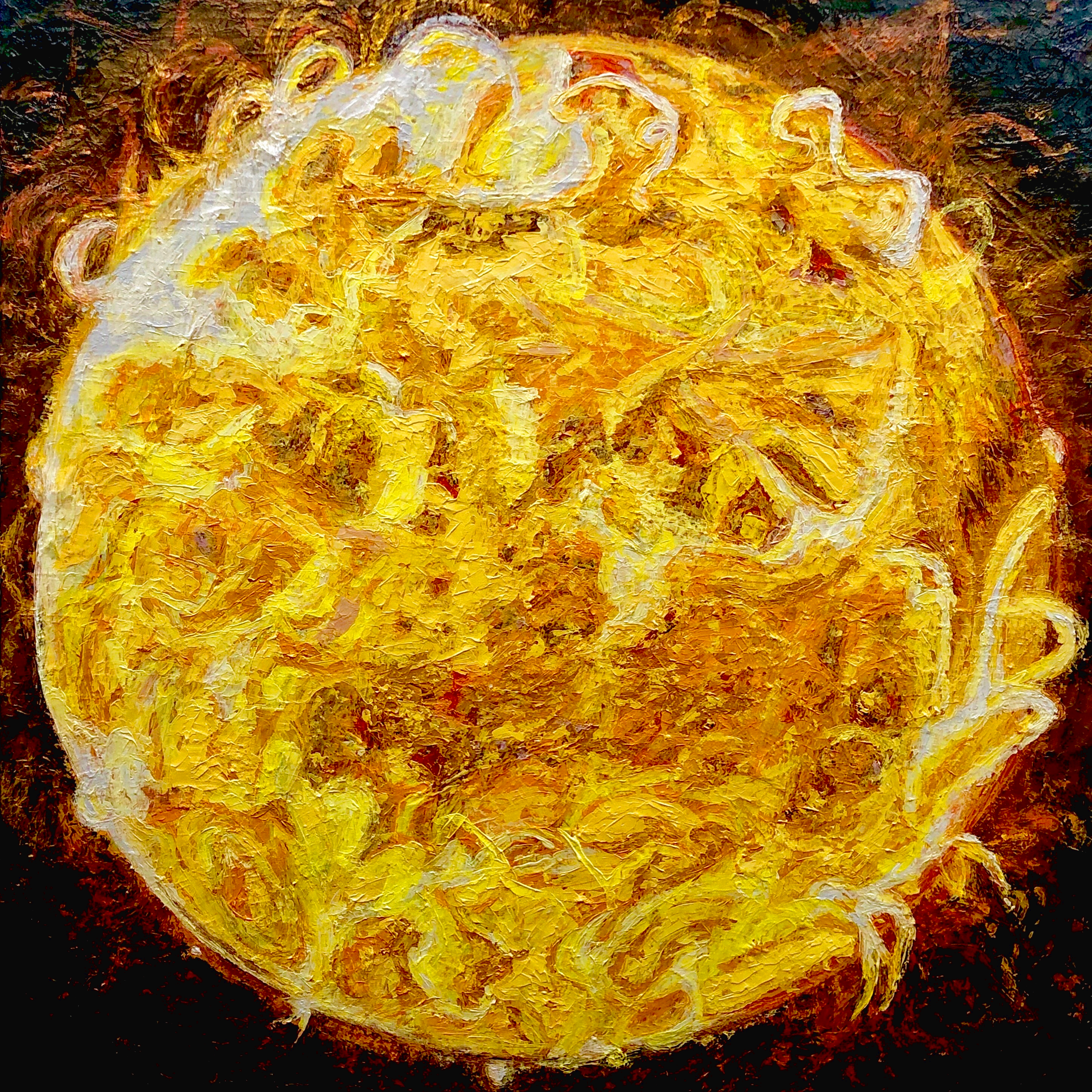 Anthony Smith Jr. Michelle Smiles Brighter Thans the Sun, 47 x 47 inch square, mixed media acrylic, 2019