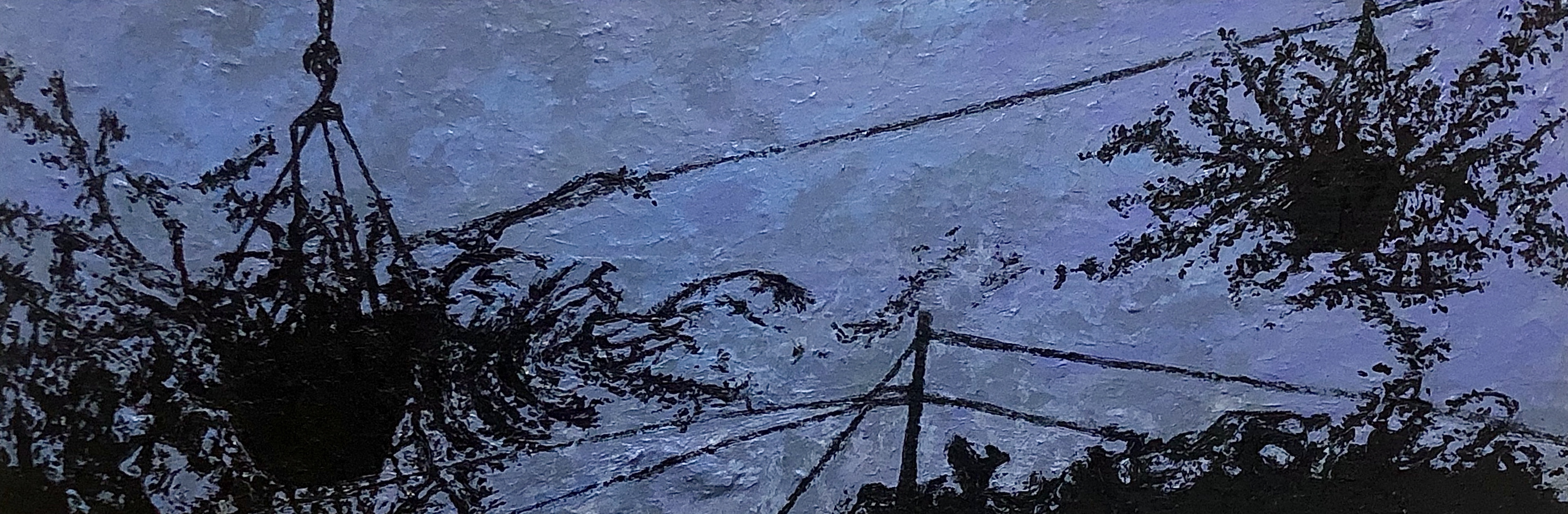 Anthony Smith Jr., Timmy's Porch Petunias No 2, 16 x 48 inches, acrylic, 2019