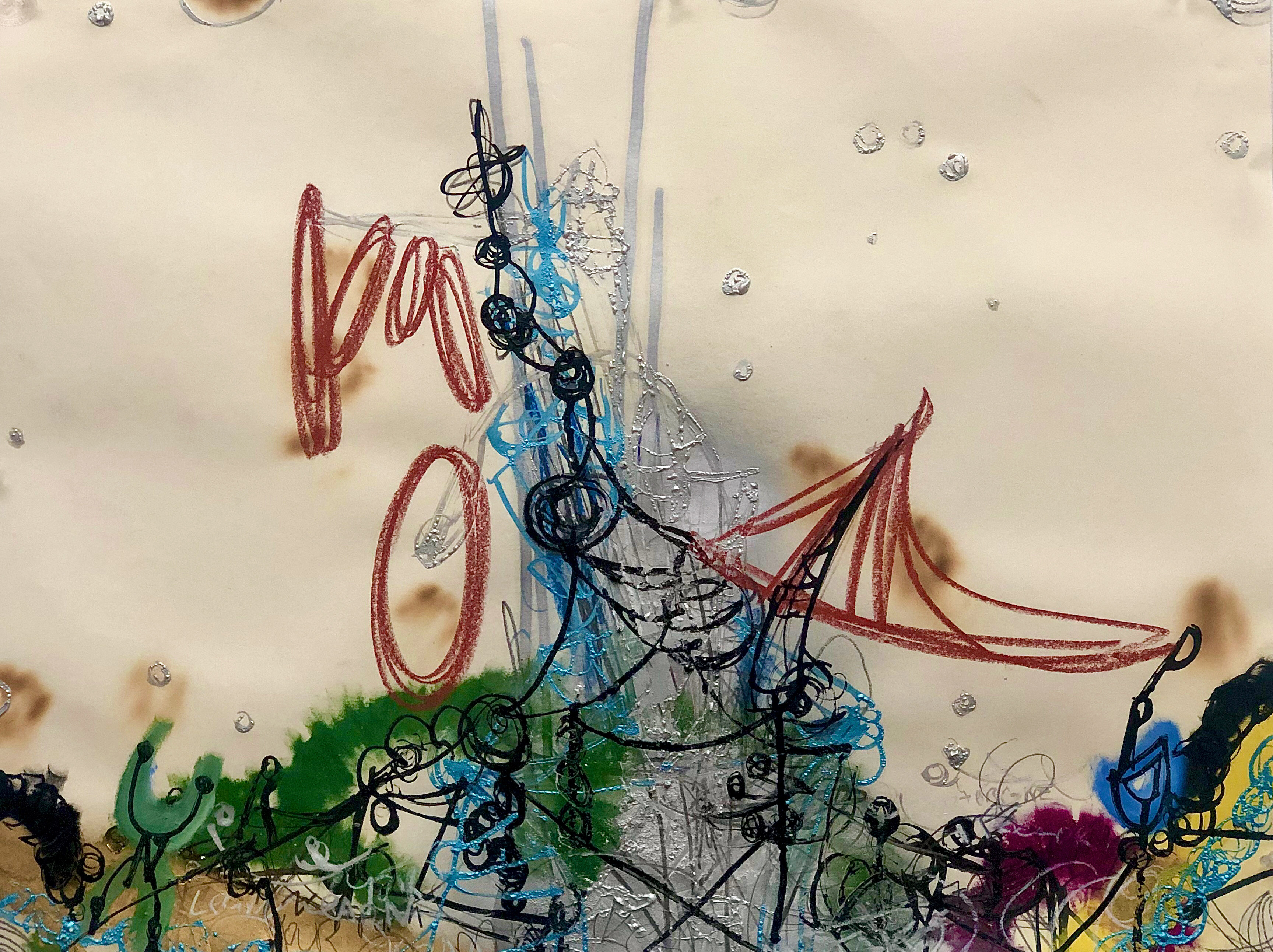 Anthony Smith Jr. Puppet Pal Friends Hold Fast To Hard Dreams No. 3, 18 x 24 inches, mixed media, 2020